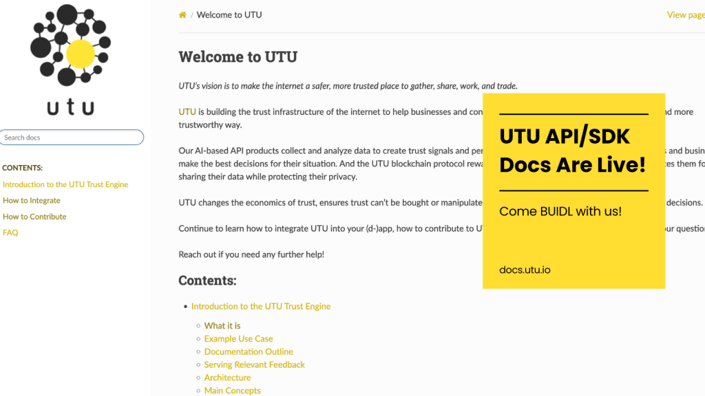 UTU API/SDK Docs