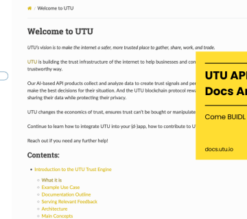 UTU APISDK Docs Are Live 360x320
